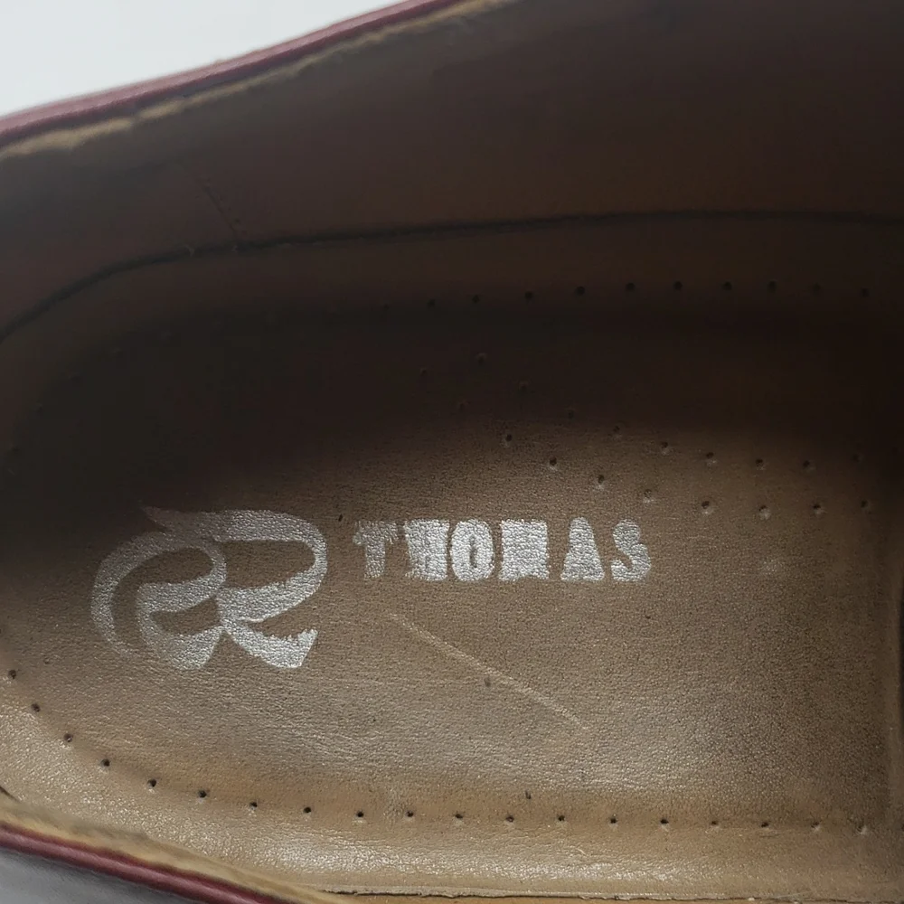 Thoma's Burgundy Leather Oxford Shoes Size‎ Eur 45 US 11 Lace Up